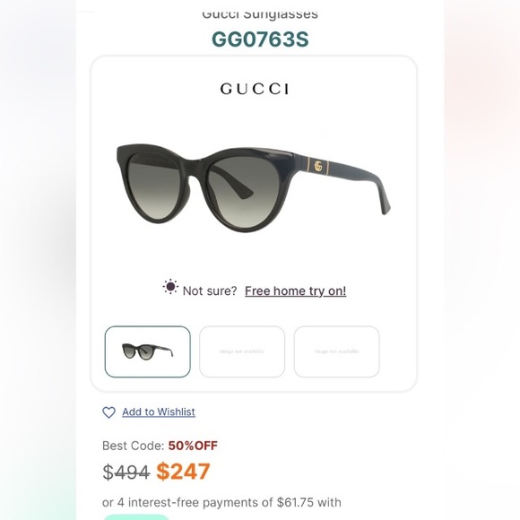 Gucci Cat-Eye Sunglasses - Picture 6 of 6